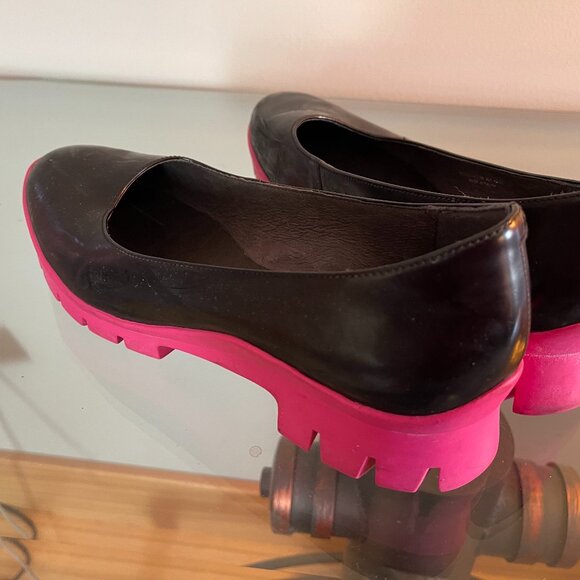 Camper Black and Pink Flats - Picture 1 of 6